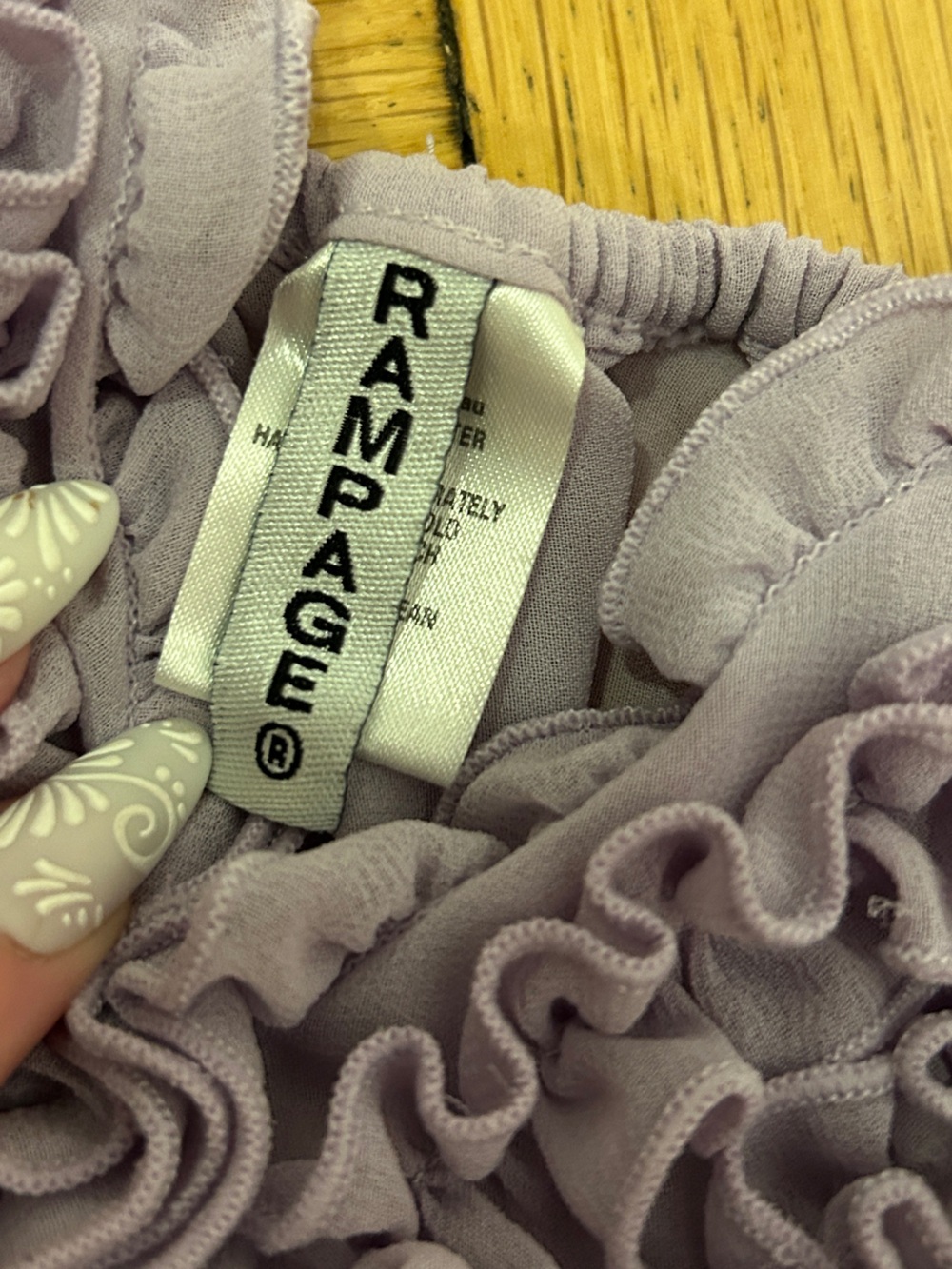 Lavender Ruffle Lace Slip - Picture 2 of 3
